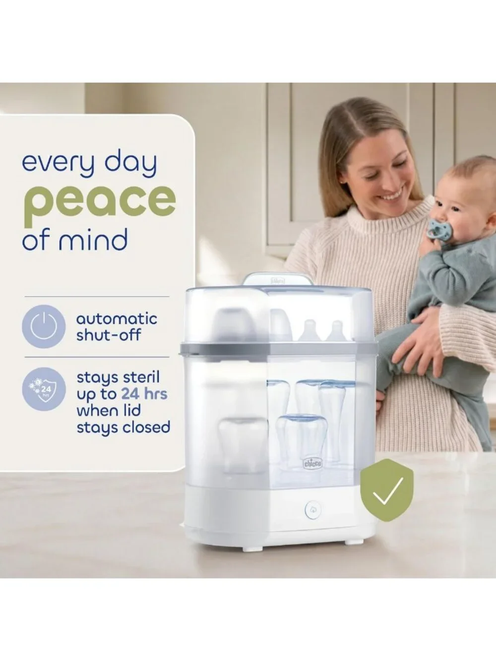 3-in-1 Electric Steam Sterilizer for Baby Bottles & Accessories - Fast